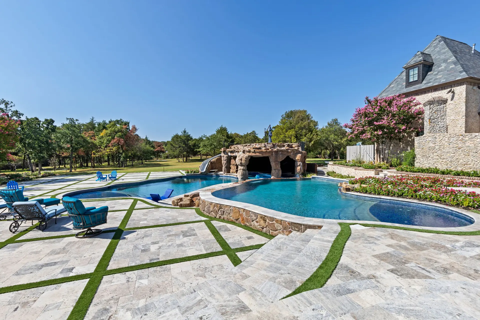 Luxury Pool with Slide and Grotto
